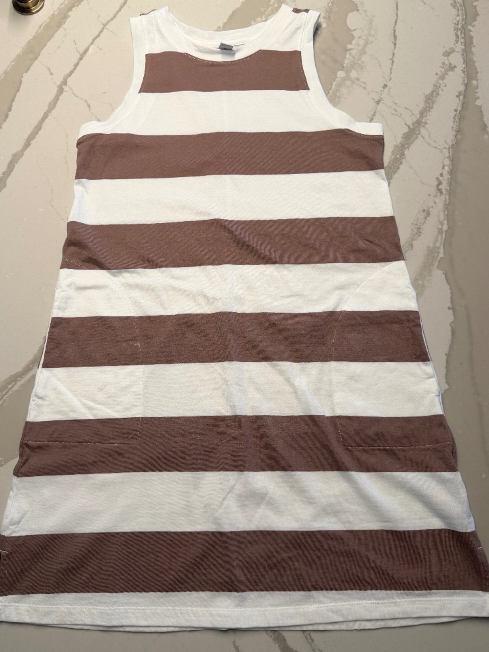 Old Navy striped sleeveless t-shirt dress, size small, never worn